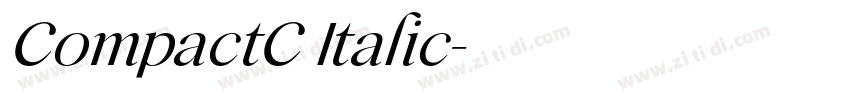 CompactC Italic字体转换